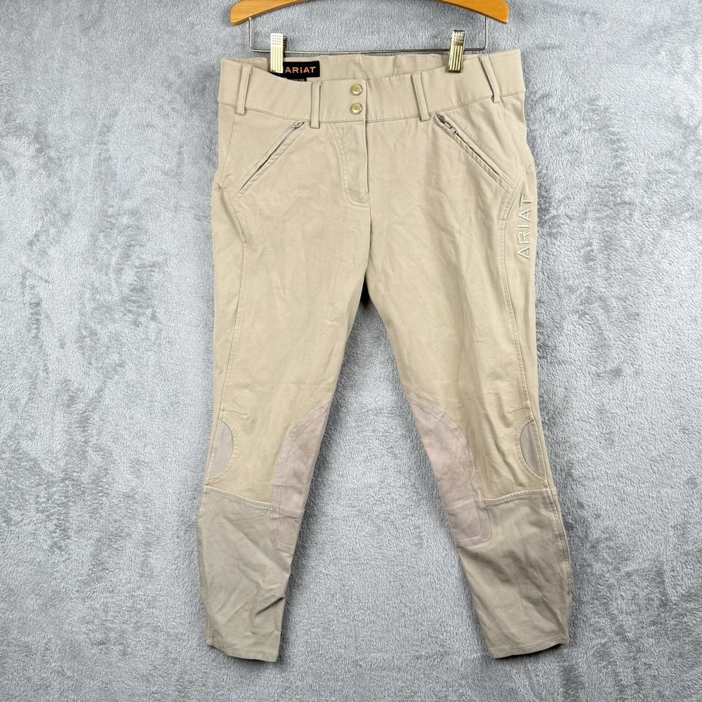 Ariat Horse Riding Jeans Womens Sz 30R Tan Khaki Equestrian Ranch Stretchy Pants